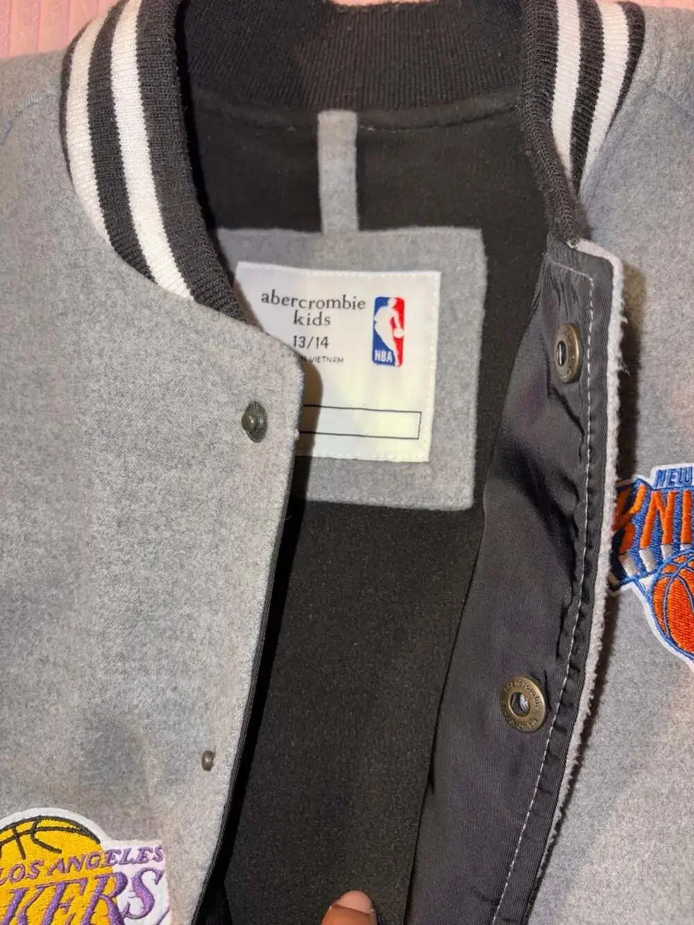 Abercrombie & Fitch NBA Varsity Jacket with Team Patches
